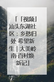 「视频」汕头东湖社区：乡愁归处 希望新生｜大美岭南·百村焕新记