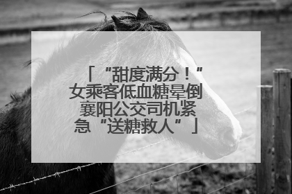 “甜度满分！”女乘客低血糖晕倒 襄阳公交司机紧急“送糖救人”