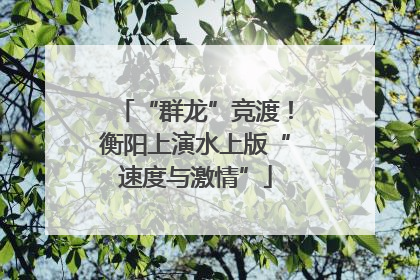 “群龙”竞渡！衡阳上演水上版“速度与激情”
