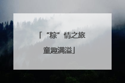“粽”情之旅 童趣满溢