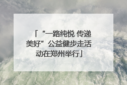 “一路纯悦 传递美好”公益健步走活动在郑州举行