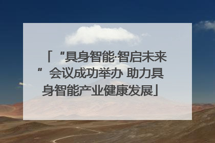 “具身智能·智启未来”会议成功举办 助力具身智能产业健康发展