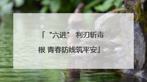 “六进” 利刃斩毒根 青春防线筑平安