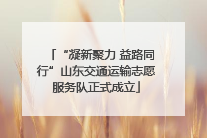 “凝新聚力 益路同行”山东交通运输志愿服务队正式成立