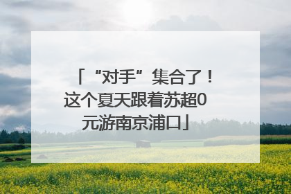 “对手”集合了！这个夏天跟着苏超0元游南京浦口