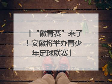 “徽青赛”来了！安徽将举办青少年足球联赛