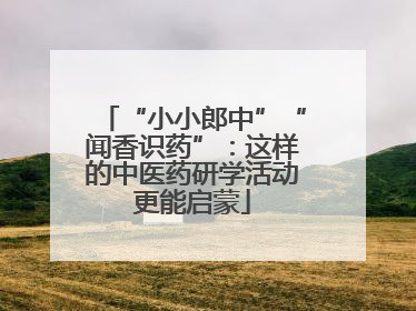 “小小郎中”“闻香识药”：这样的中医药研学活动更能启蒙