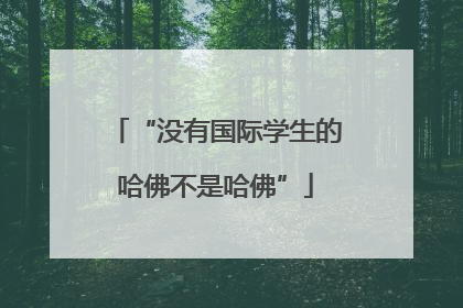 “没有国际学生的哈佛不是哈佛”