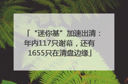“迷你基”加速出清：年内117只谢幕，还有1655只在清盘边缘