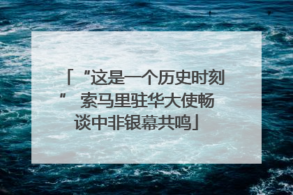 “这是一个历史时刻” 索马里驻华大使畅谈中非银幕共鸣