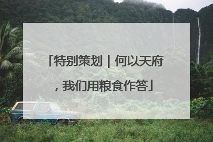 特别策划｜何以天府，我们用粮食作答
