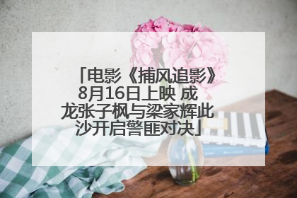 电影《捕风追影》8月16日上映 成龙张子枫与梁家辉此沙开启警匪对决