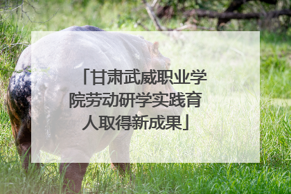 甘肃武威职业学院劳动研学实践育人取得新成果