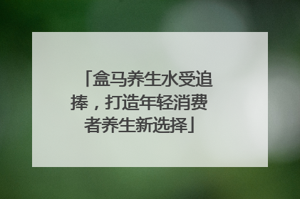 盒马养生水受追捧，打造年轻消费者养生新选择