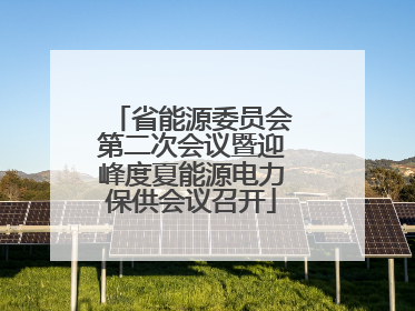 省能源委员会第二次会议暨迎峰度夏能源电力保供会议召开