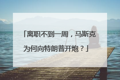 离职不到一周，马斯克为何向特朗普开炮？
