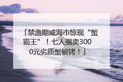 禁渔期威海市惊现“蟹霸王”！七人强卖3000元劣质蟹被铐！