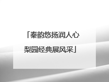 秦韵悠扬润人心 梨园经典展风采