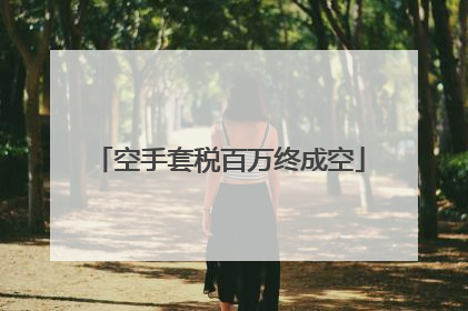 空手套税百万终成空