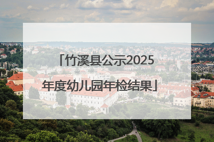 竹溪县公示2025年度幼儿园年检结果