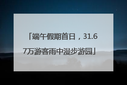 端午假期首日，31.67万游客雨中漫步游园