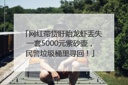 网红带货盱眙龙虾丢失一套5000元紫砂壶，民警垃圾桶里寻回！