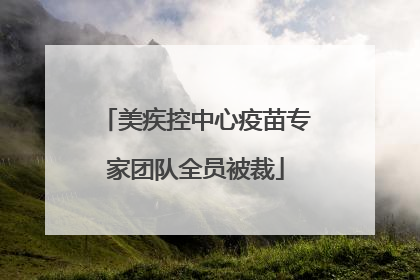 美疾控中心疫苗专家团队全员被裁