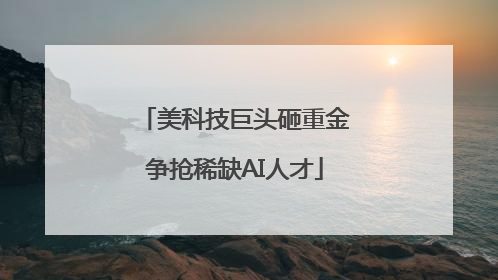 美科技巨头砸重金争抢稀缺AI人才