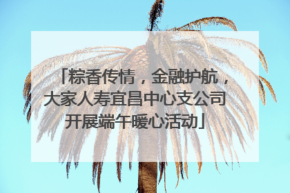 粽香传情，金融护航，大家人寿宜昌中心支公司开展端午暖心活动