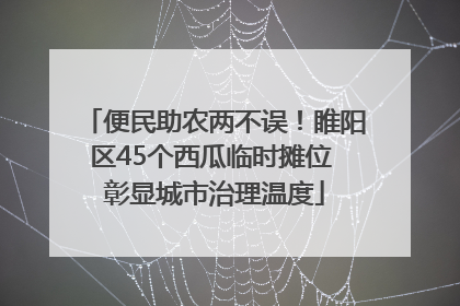 便民助农两不误！睢阳区45个西瓜临时摊位 彰显城市治理温度