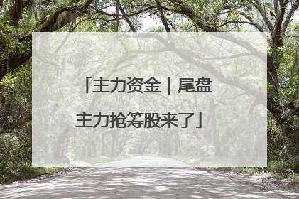 主力资金｜尾盘主力抢筹股来了