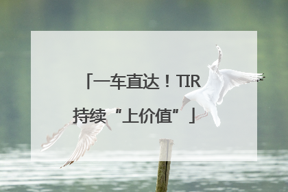 一车直达！TIR持续“上价值”
