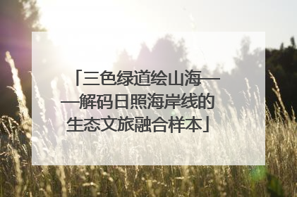 三色绿道绘山海——解码日照海岸线的生态文旅融合样本