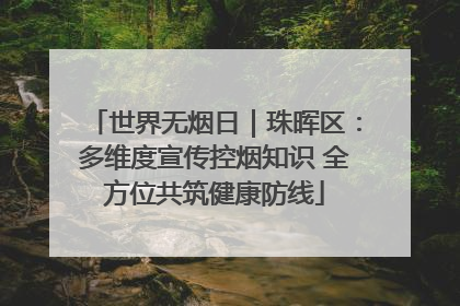 世界无烟日｜珠晖区：多维度宣传控烟知识 全方位共筑健康防线