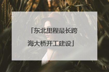 东北里程最长跨海大桥开工建设