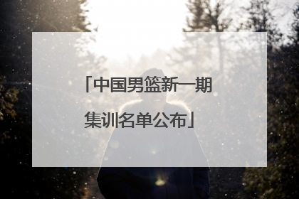 中国男篮新一期集训名单公布