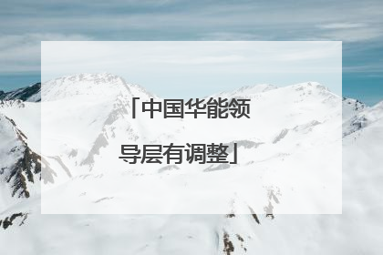 中国华能领导层有调整