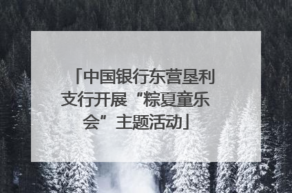 中国银行东营垦利支行开展“粽夏童乐会”主题活动