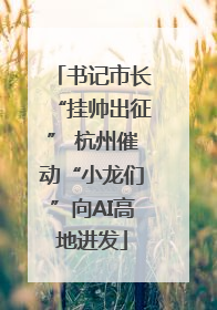 书记市长“挂帅出征” 杭州催动“小龙们”向AI高地进发