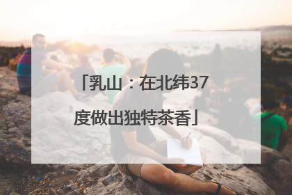 乳山：在北纬37度做出独特茶香