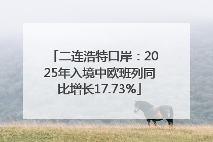二连浩特口岸：2025年入境中欧班列同比增长17.73%