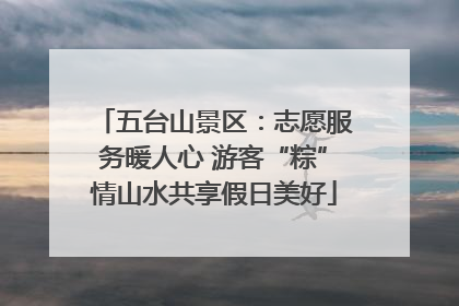五台山景区：志愿服务暖人心 游客“粽”情山水共享假日美好