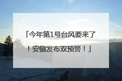 今年第1号台风要来了！安徽发布双预警！