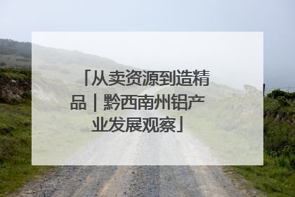 从卖资源到造精品｜黔西南州铝产业发展观察
