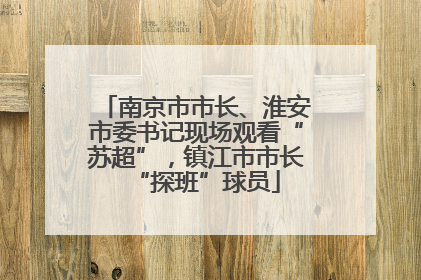 南京市市长、淮安市委书记现场观看“苏超”，镇江市市长“探班”球员