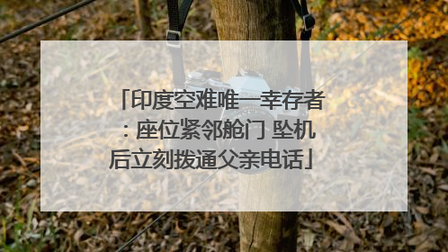 印度空难唯一幸存者：座位紧邻舱门 坠机后立刻拨通父亲电话