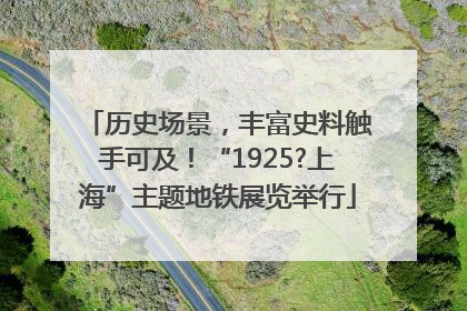 历史场景，丰富史料触手可及！“1925?上海”主题地铁展览举行