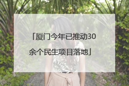 厦门今年已推动30余个民生项目落地