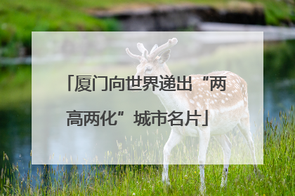厦门向世界递出“两高两化”城市名片