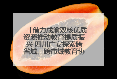 借力成渝双核优质资源推动教育提质振兴 四川广安探索跨省域、跨市域教育协同发展新路径